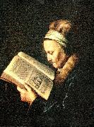 Gerard Dou portratt av rembrandts mor painting